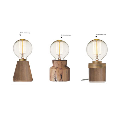 Wood table lamps
